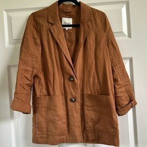 Madewell Linen Unlined Blazer